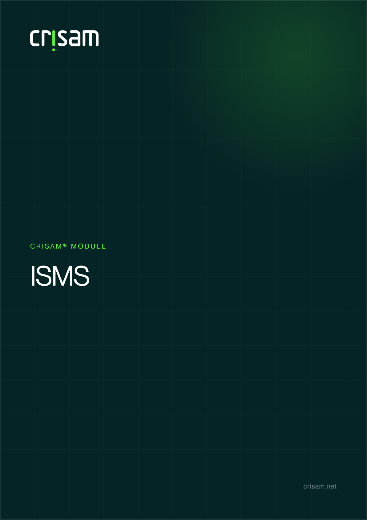 Cover of the CRISAM ISMS product sheet
