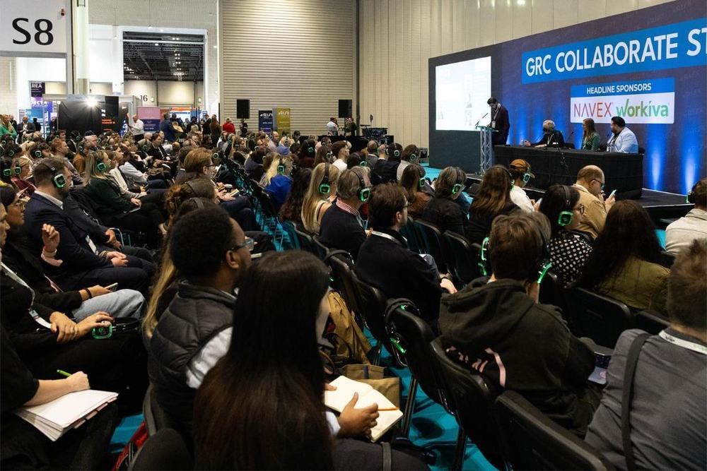 Delegates at the GRC Collaborate Stage at #RISK Expo Europe